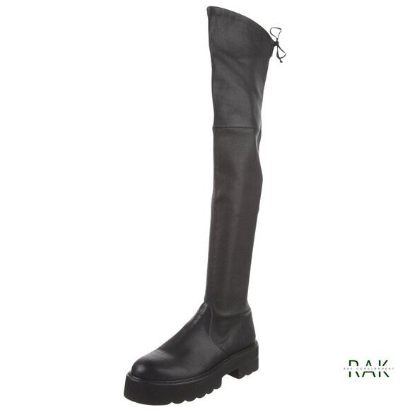 STUART WEITZMAN "Lowland Ultra Lift" Over The Knee Leather Boots | US 8.5 | $995 - Picture 4 of 9
